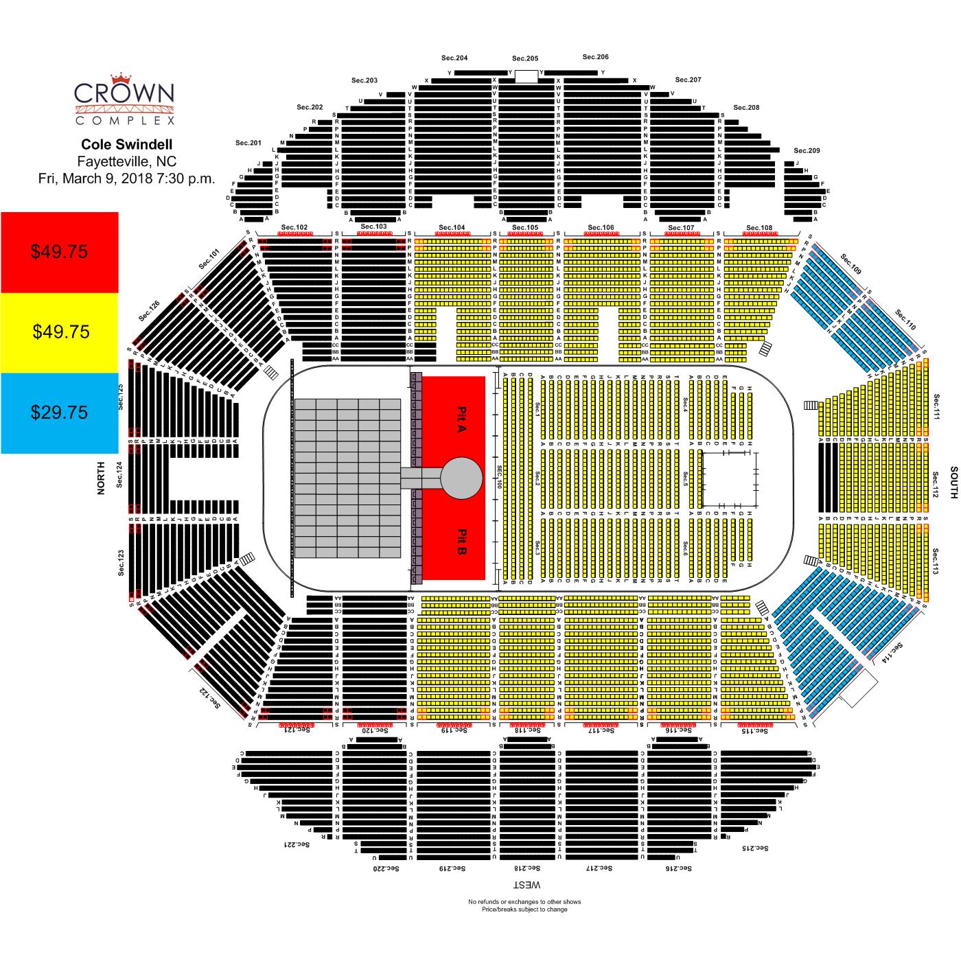 Cole Bros Circus Seating Chart