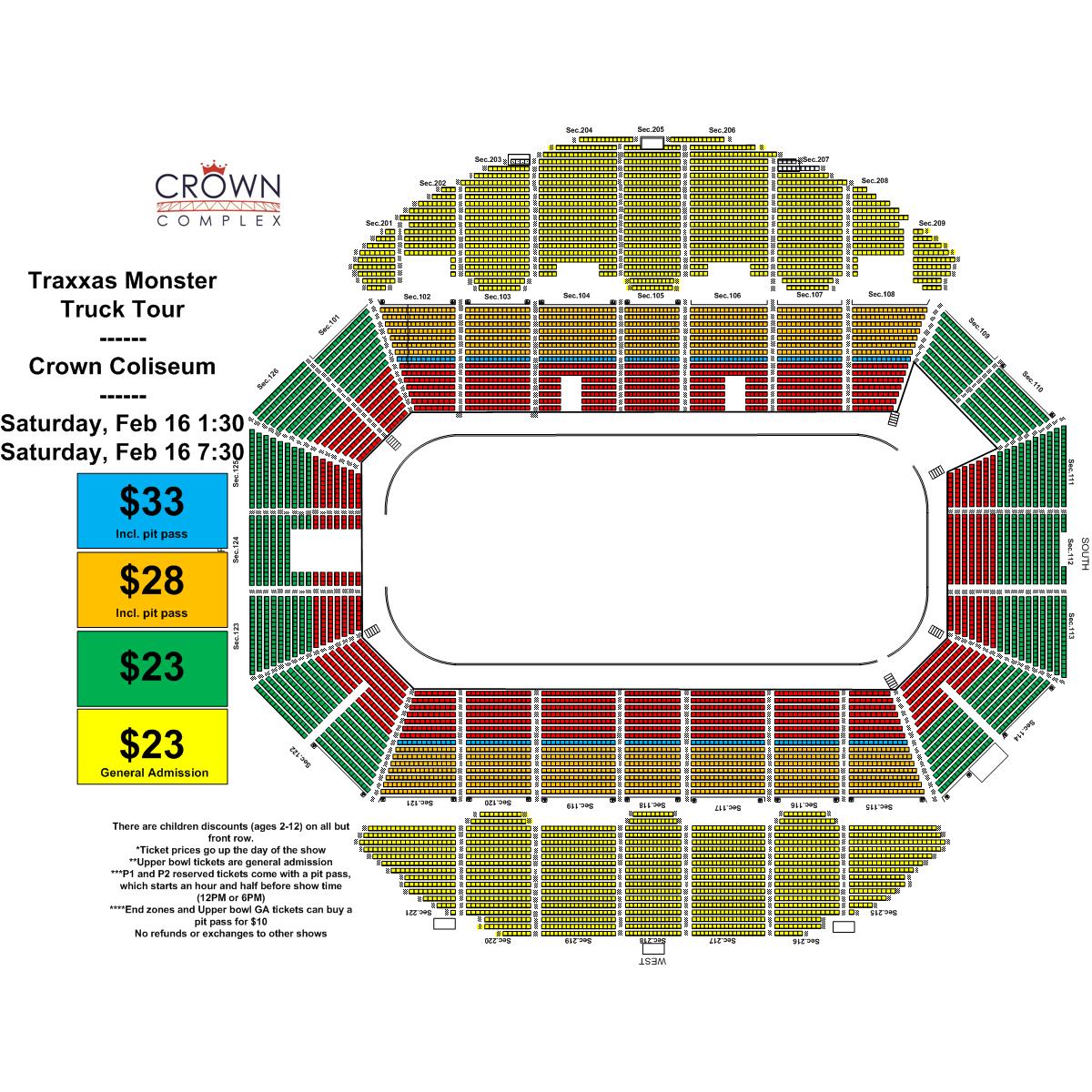 Crown Coliseum Seating Chart