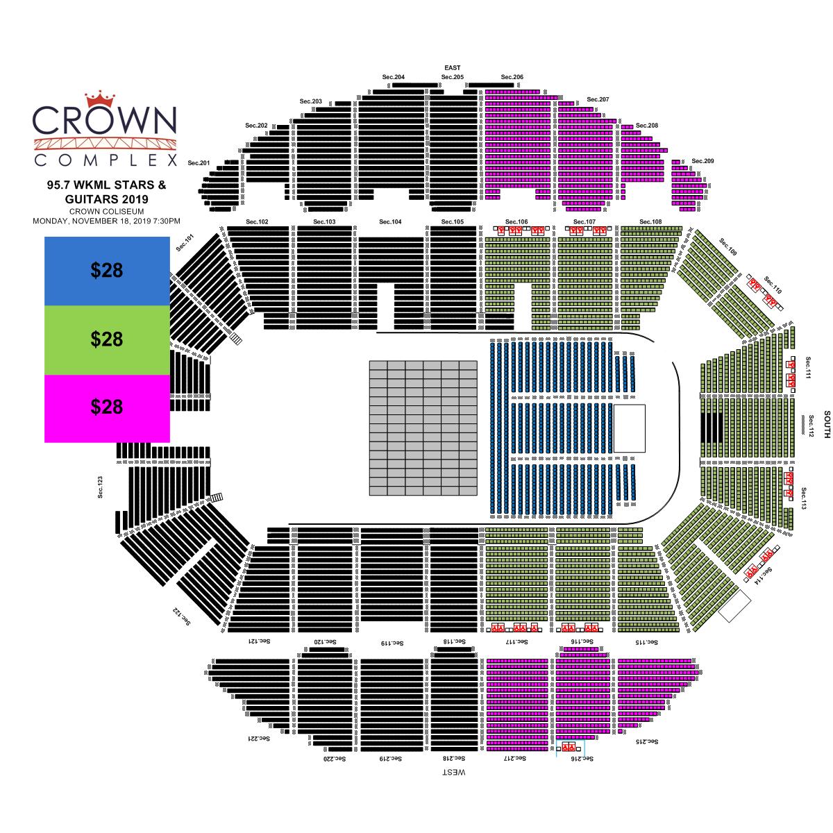 Stars Tickets Seating Chart