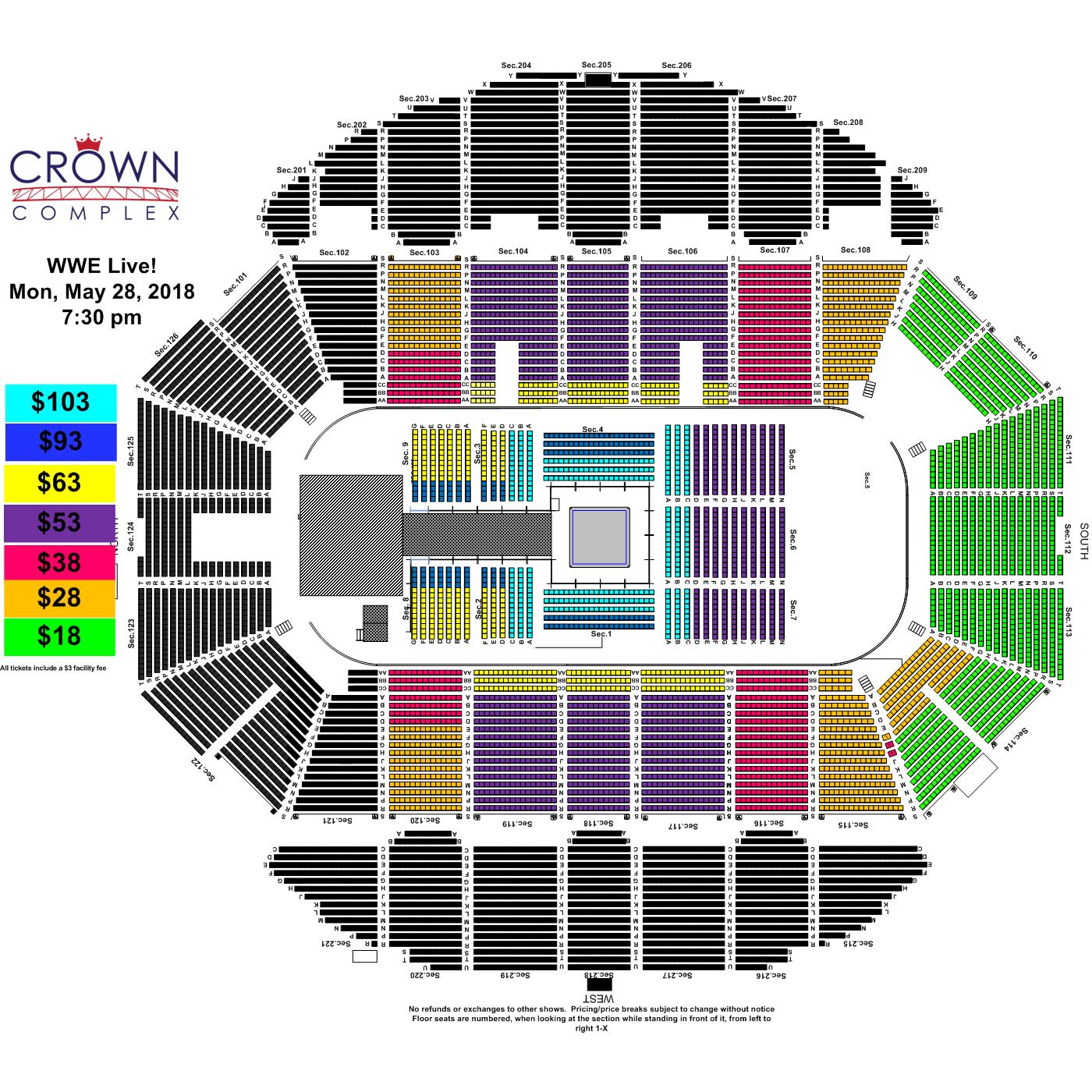 Wrestlemania 34 Seating Chart