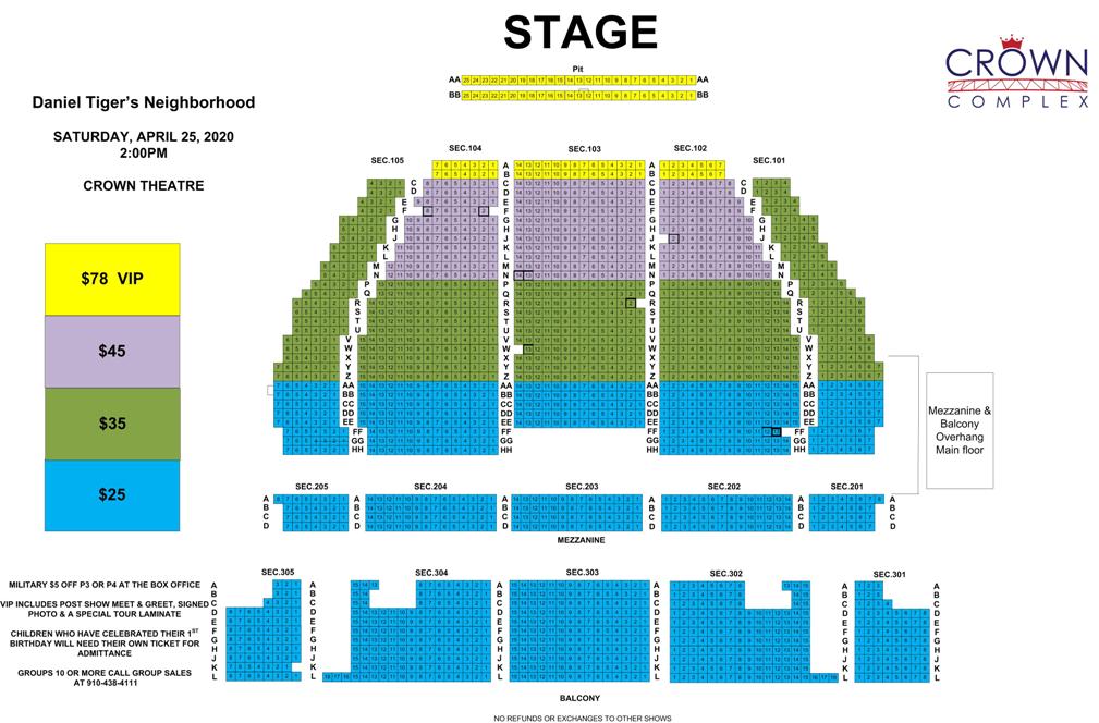 Crows Theatre Seating Chart
