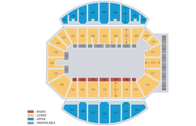 Greensboro Coliseum Complex Virtual Seating Chart