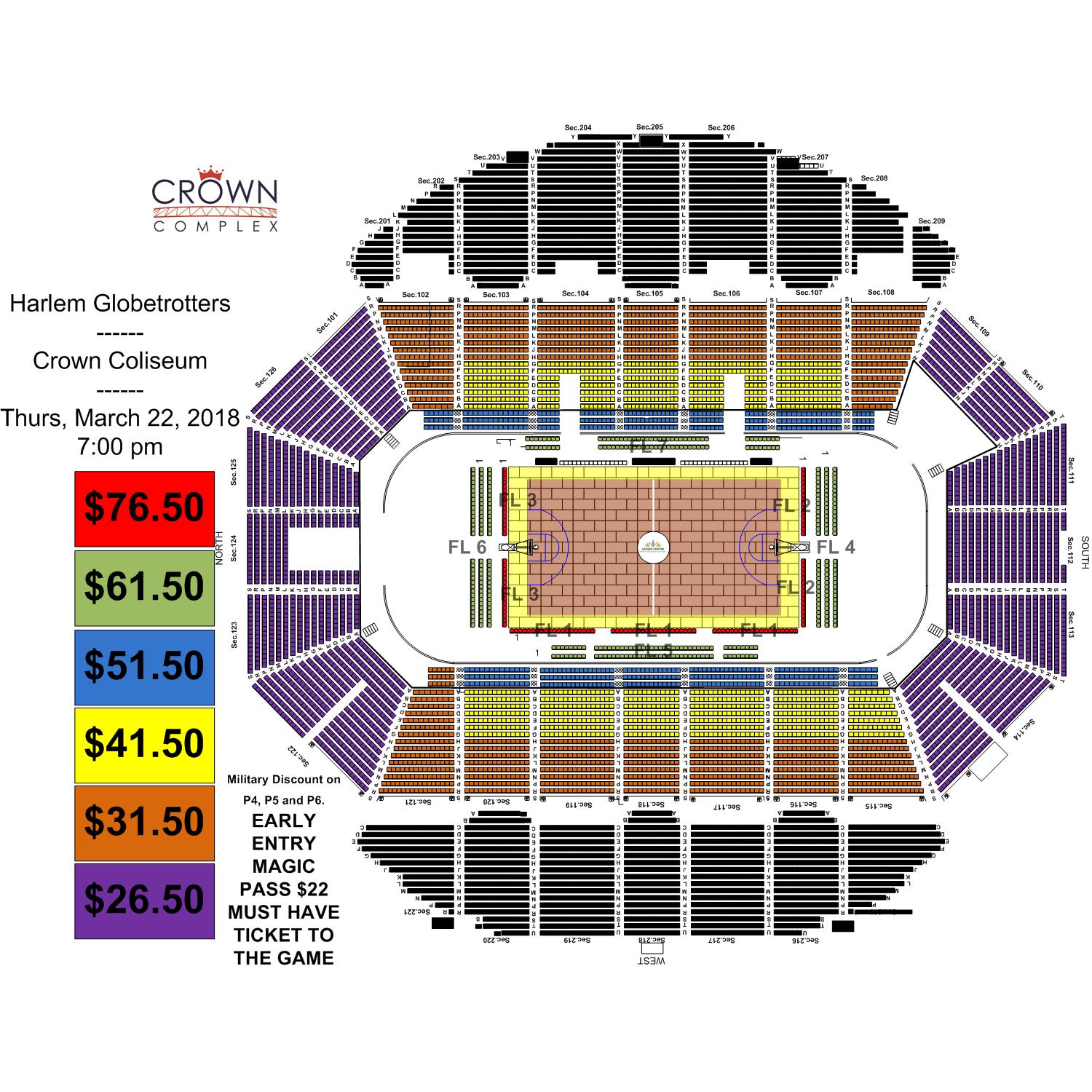 Fayetteville Crown Coliseum Seating Chart