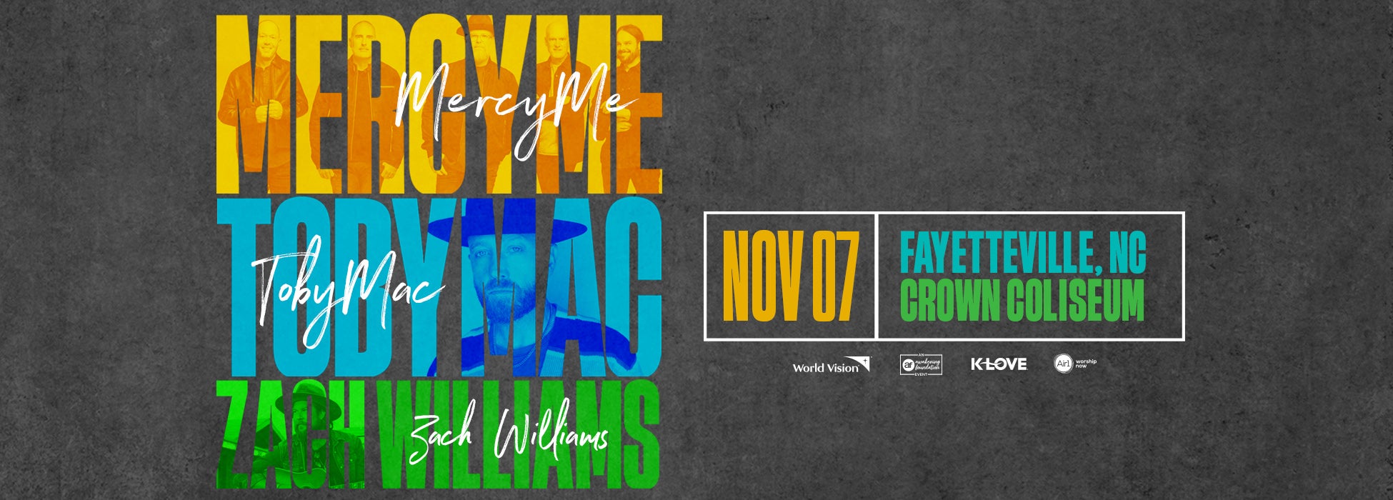 TobyMac, Zach Williams, and MercyMe Crown Complex